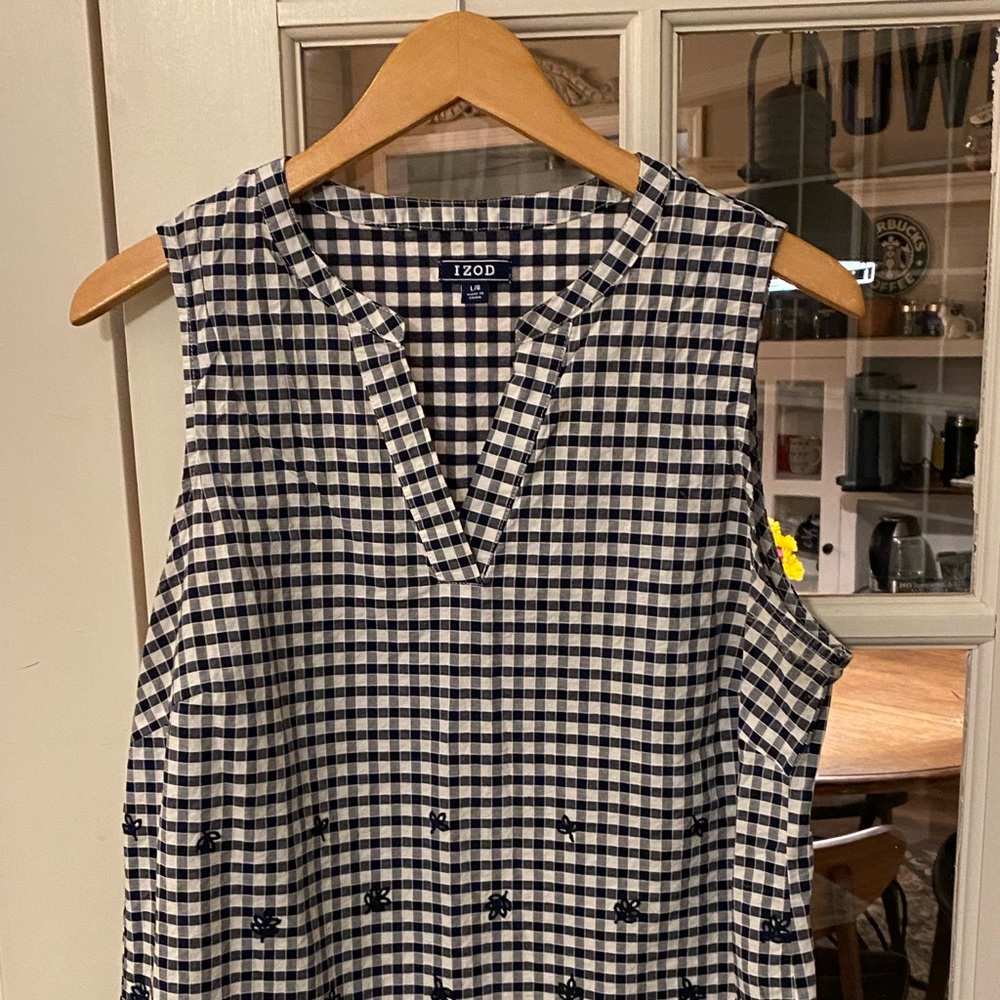IZOD Womens Plaid Top